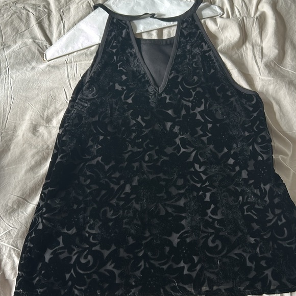 Brixton ivy black lined shell halter neck top. Medium. - Picture 2 of 4